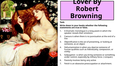 Porphyria's Lover (Love and Relationships)