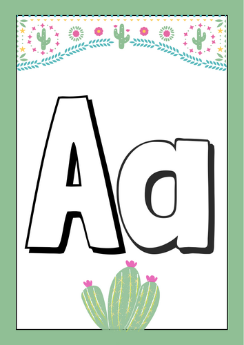 Cactus theme classroom resources