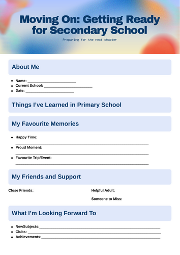Transition Sheet