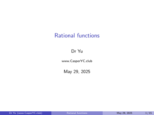CAIE 9231 Further Pure - Rational_functions