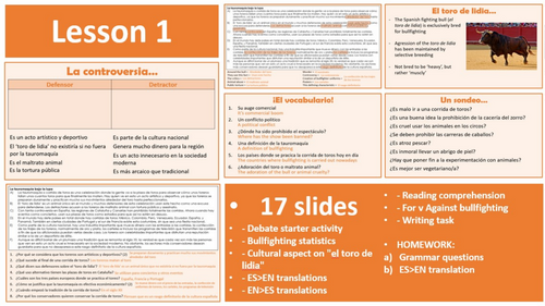 AQA A-Level 5.2 - La tauromaquia