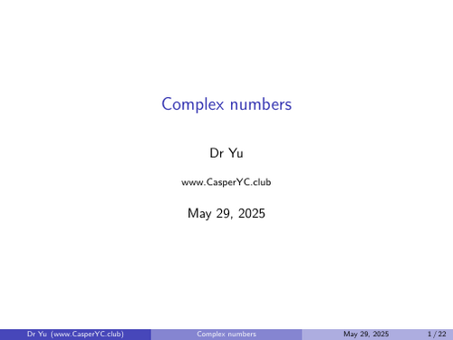 CAIE 9231 Further Pure 2 - 05_Complex_numbers
