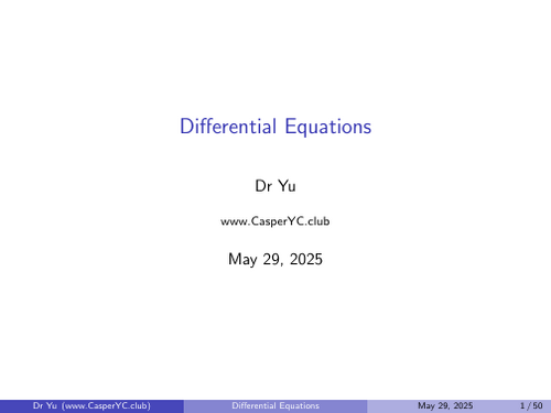CAIE 9231 Further Pure 2 - 06_Differential_Eqns
