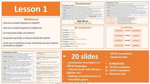 A-Level AQA 5.4 - La diversidad linguistica