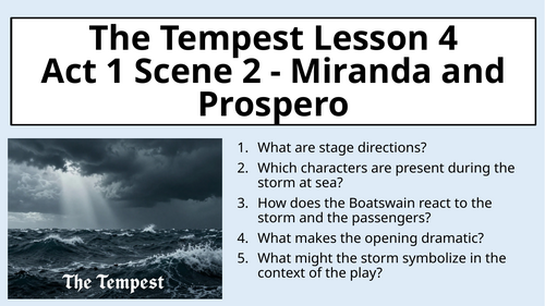 The Tempest - Act 1 Scene 2, Miranda & Prospero