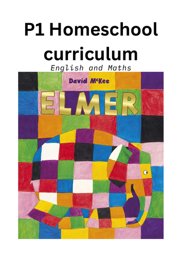 6 week P1/Reception English Home Education- Elmer themed