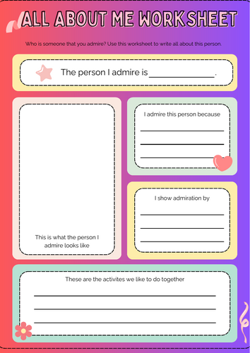 All About Me Worksheet | Primary Resources - Twinkl