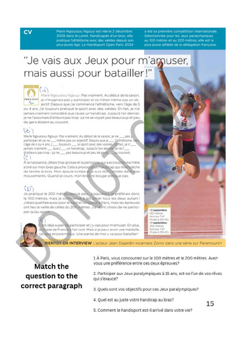 IB Ab Initio French Reading Paper 2