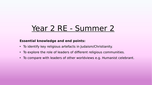KS1 RE - Leaders and beliefs
