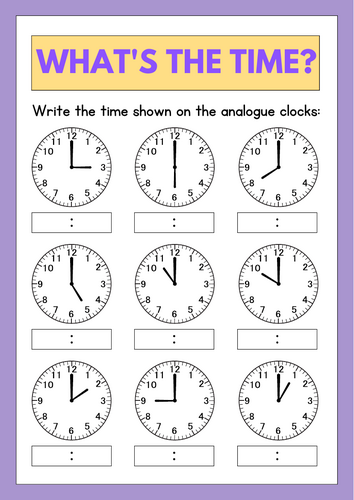 Time worksheets