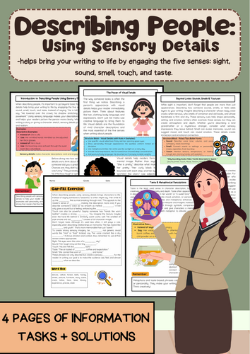Describing People: Sensory Details in Writing