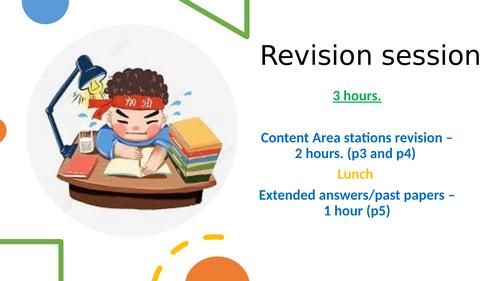 Revision Session - content area stations
