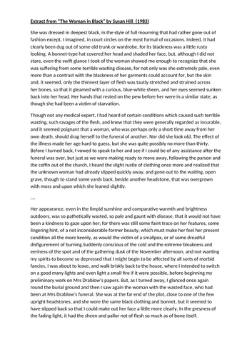 The Woman In Black - Assessment Prep & Assessment