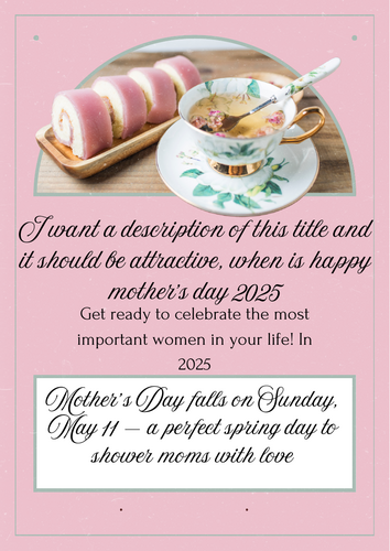 when is happy mother's day 2025