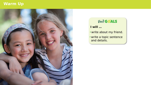 Writing About Your Friend – Step-by-Step Interactive PPT