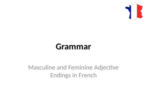 Masculine and Feminine Adjective Endings