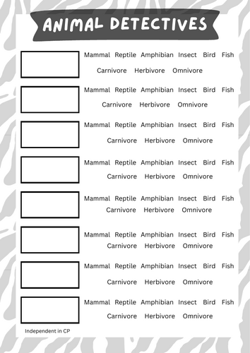 Animal classification
