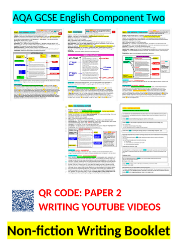 AQA Paper 2 Q5 Writing Layouts & Revision (PP & revision pack)