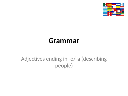Adjectives Ending in -o/-a (Soy + Adjective)
