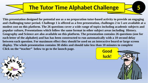 Tutor Time Alphabet Challenge 5