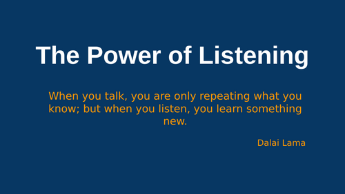 Assembly: The Power of Listening