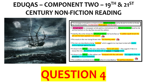 EDUQAS Question 4 Paper two Reading non-fiction (GCSE English Language)