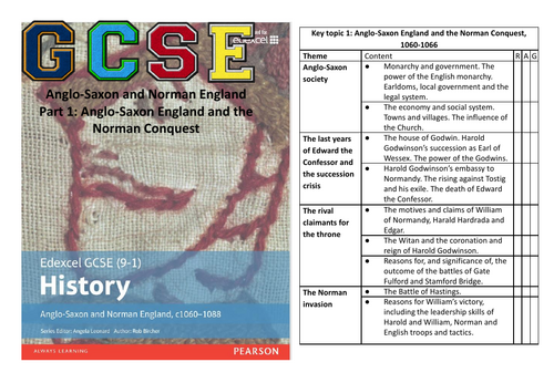 Edexcel GCSE History Anglo-Saxon and Norman England final revision