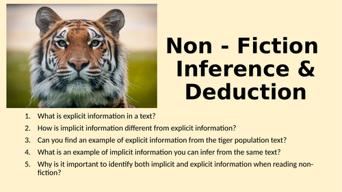 Non-Fiction - Inference & Deduction