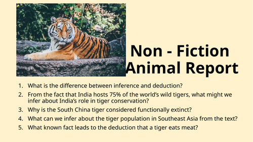 Non-Fiction - Creative Writing, Animal Report