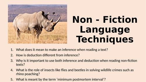 Non-Fiction - Language Features