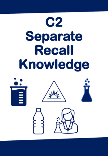 AQA C2 Chemistry  (Separate) 100 Multiple Choice with answers