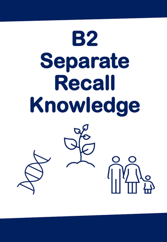 QA B2 Biology  (Separate) 100 Multiple Choice Questions with answers