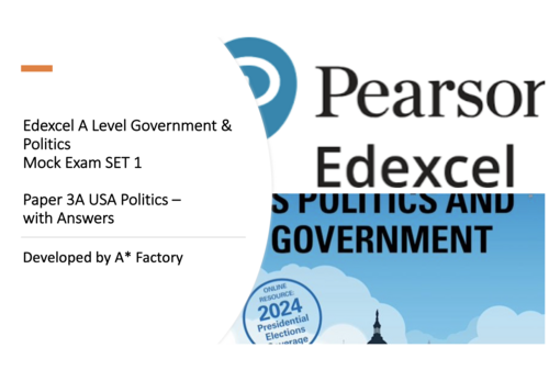 2025 predicted UNIQUE Edexcel Paper 3A USA Politics with answer SET 1