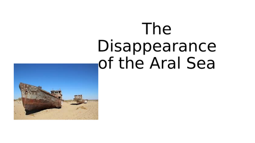 The disappearance of the Aral Sea
