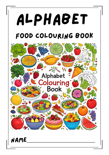 Alphabet Food Colouring Book – A to Z of Fun Foods