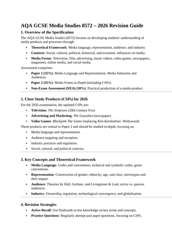 Media Studies 2026