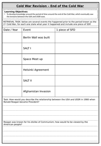Cold War Revision - New Thinking