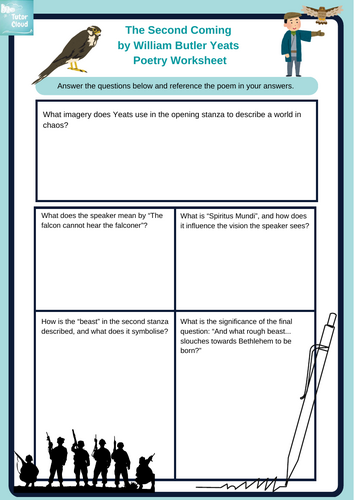 The Second Coming by William Butler Yeats Poetry Worksheet