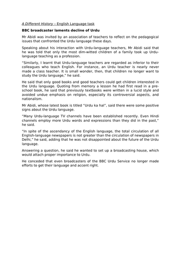 'A Different History' Sujata Bhatt - CAIE IGCSE English Literature - Songs of Ourselves 2026