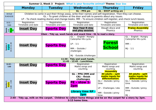 Year R Planning - Summer 2, Week 3