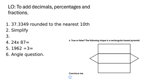 Add decimals, percentages and fractions