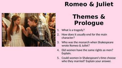Romeo and Juliet - Themes & Prologue