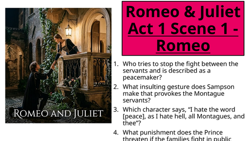 Romeo and Juliet - Act 1 Scene 1 - Romeo