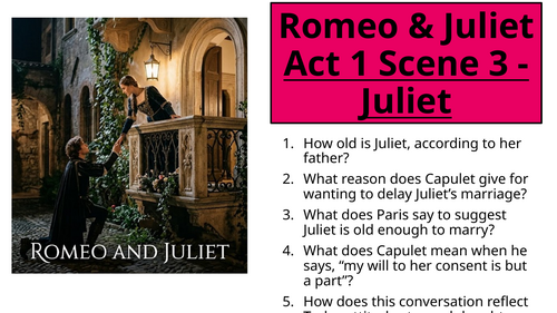 Romeo and Juliet - Act 1 Scene 3 - Juliet