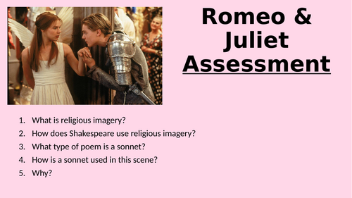 Romeo & Juliet - Act 1 Scene 5 - AQA Assessment Prep & Assessment (Theme Of Love)