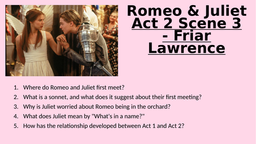 Romeo and Juliet - Act 2 Scene 3