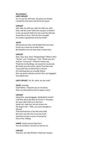 Romeo and Juliet - Act 3 Scene 5