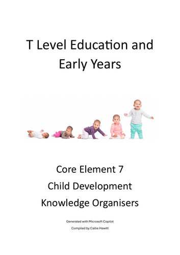 T Level Education and Early Years - Core Element 7 Knowledge Organisers