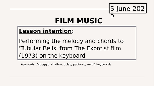 Minimilism Tubular Bells Keyboard Lesson