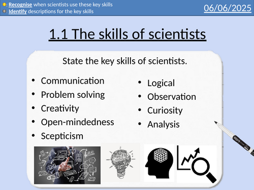 OCR AAQ in Applied Science: 1.1 The skills of scientists